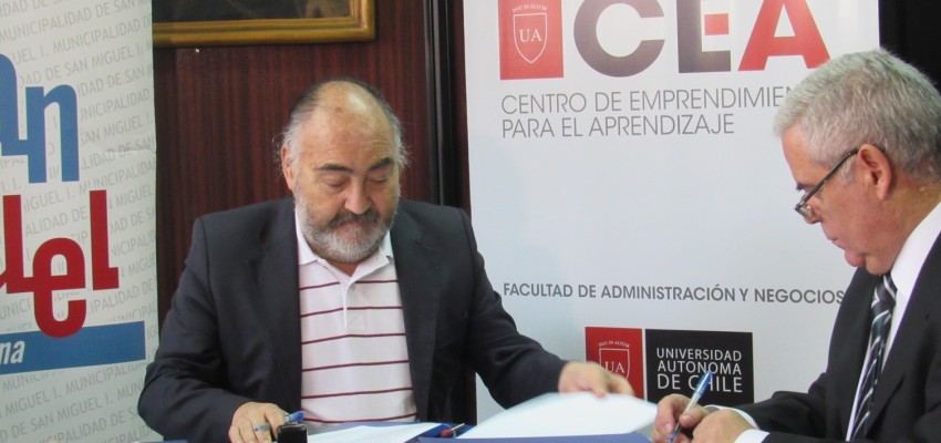U. Autónoma suscribe convenio con municipalidad de San Miguel para capacitar a pequeños empresarios