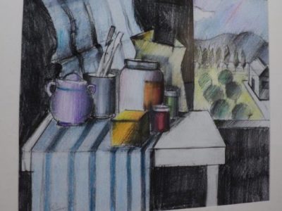 Pintor Ruperto Cádiz inaugura exposición Travesía en Cydonia en la U. Autónoma de Chile