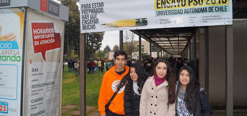 Segundo Ensayo PSU 2015 alcanzó 6 mil inscritos en la Universidad Autónoma de Chile