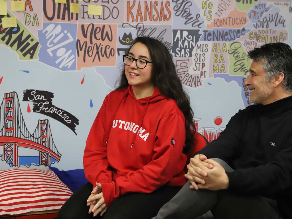 Estudiante española de intercambio