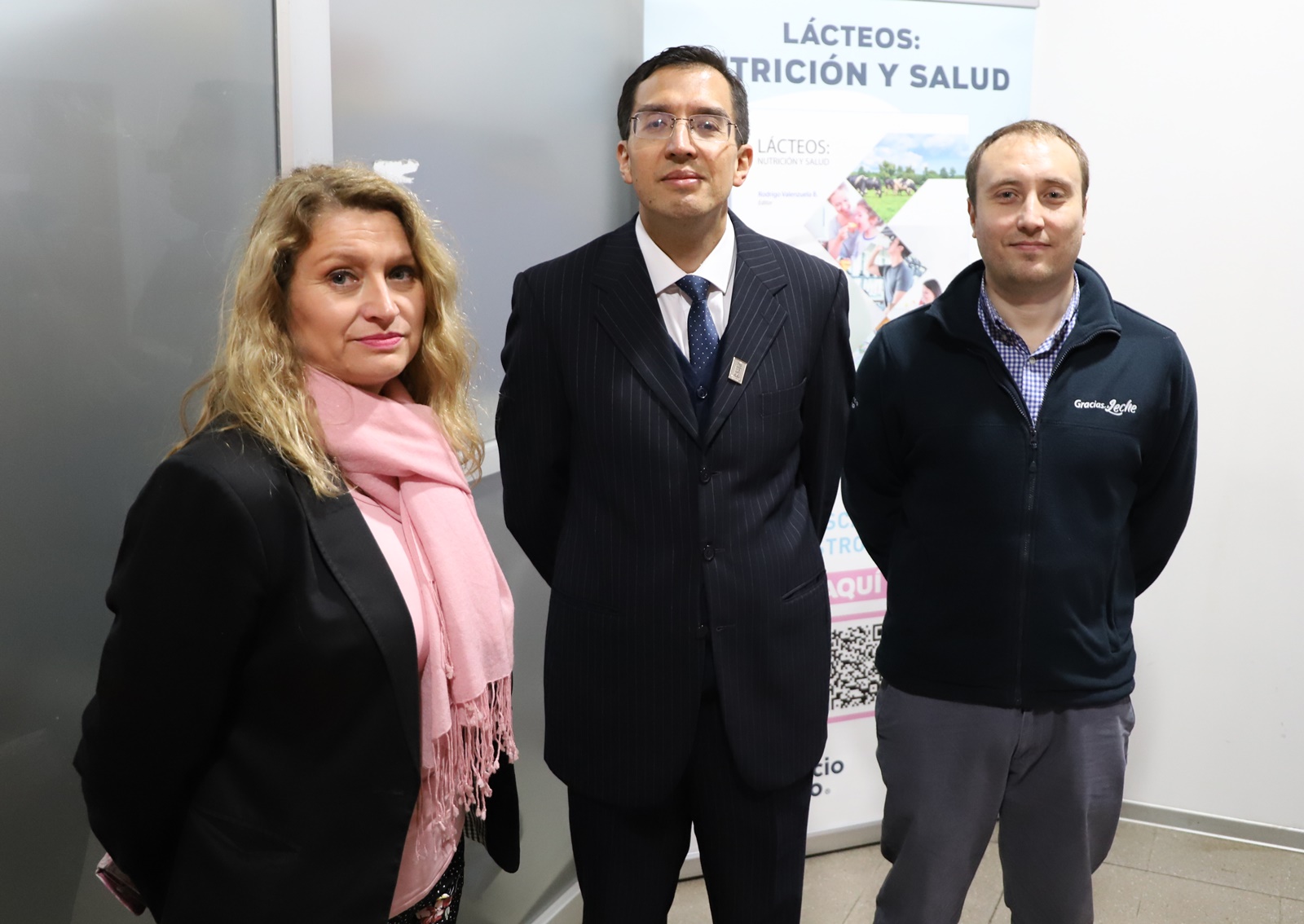 Representantes del Consorcio Lechero y de la U. Autónoma