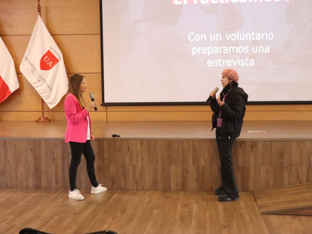 Actividad práctica durante la charla