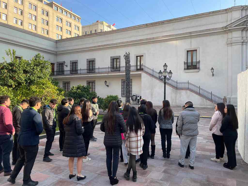 Estudiantes en La Moneda