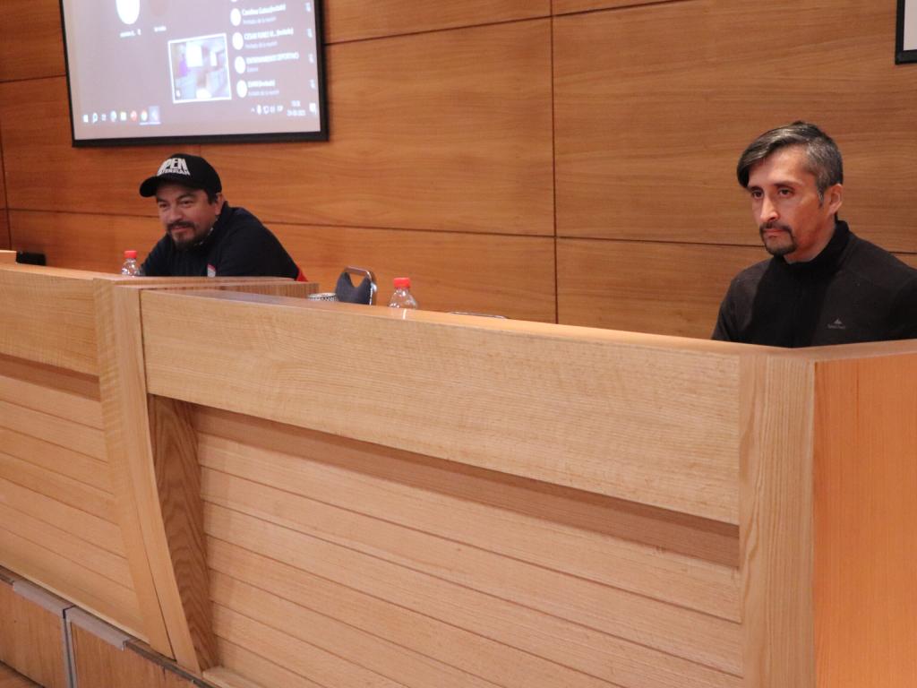 Dos de los expositores, Igor Loan y Estéban González