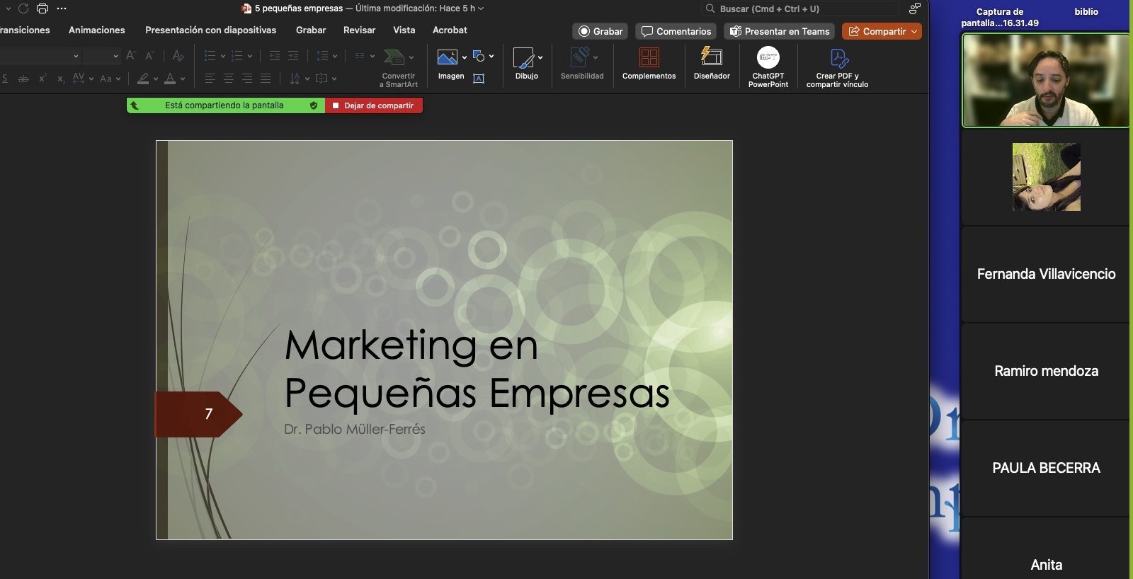 FOTO clase magistral de marketing 1