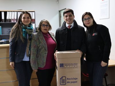 Dirección de Vinculación con el Medio inició en Talca Campaña de Reciclaje de Papel en oficinas