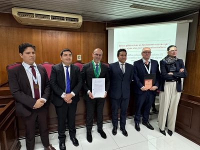 Reconocimientos Institucionales Internacionales a investigadores de la Facultad de Derecho