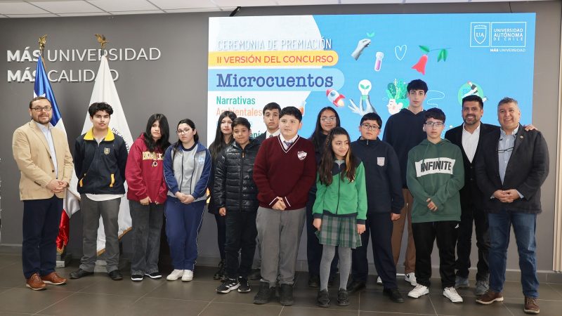 U. Autónoma de Chile premió a jóvenes talentos literarios en concurso de microcuentos ambientales