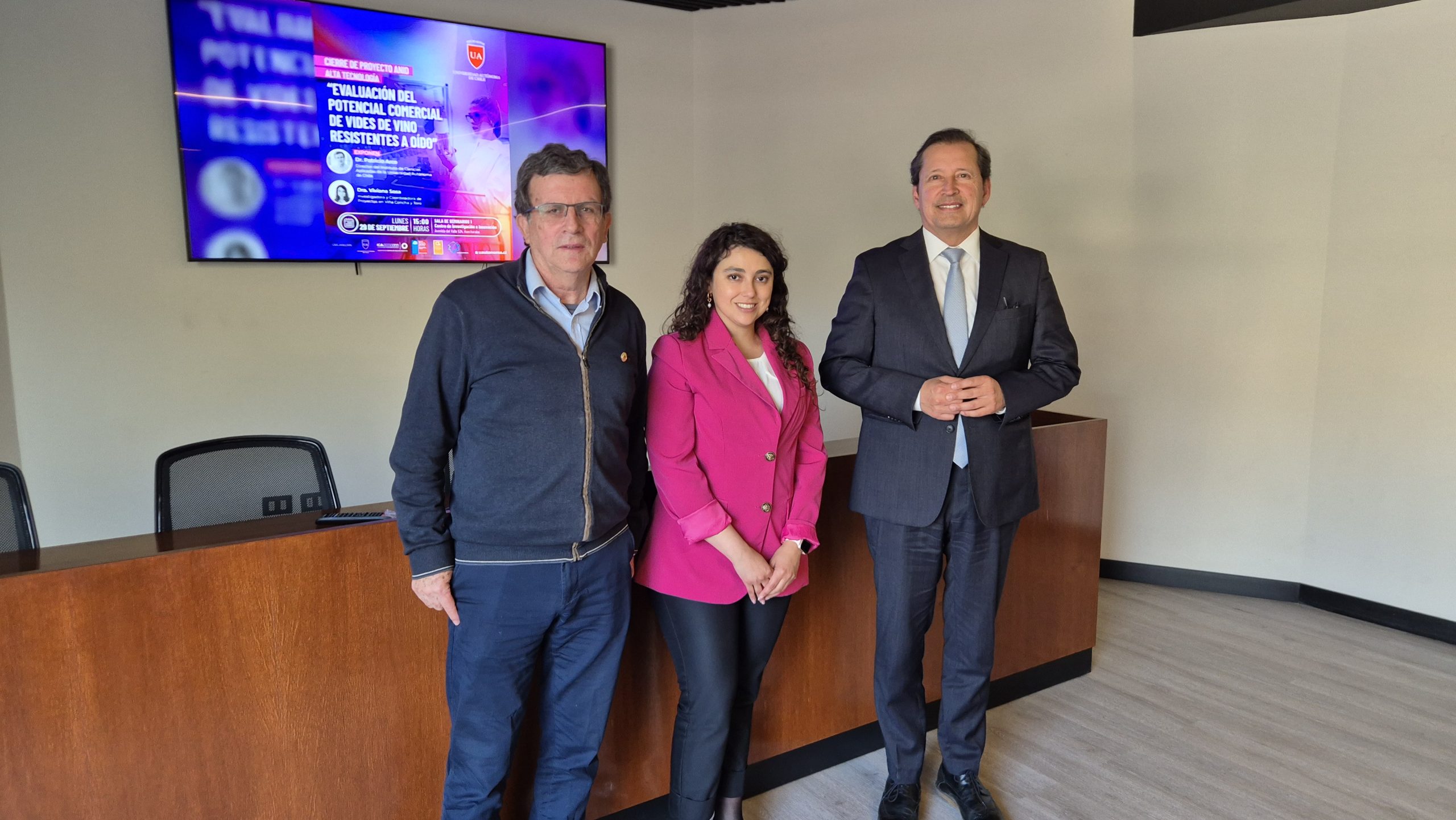 U. Autónoma y Viña Concha y Toro presentaron resultados de proyecto que crea vinos de alta calidad con mínima aplicación de fungicidas