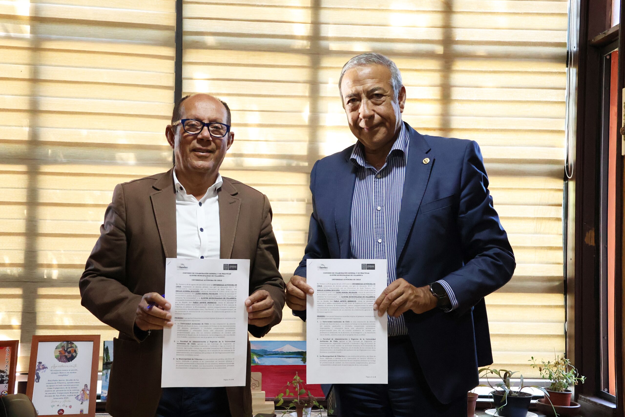 Universidad Autónoma de Chile y Municipalidad de Villarrica firman convenio colaborativo para fortalecer el desarrollo local