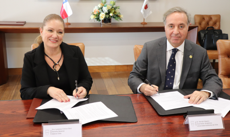 U.Autónoma y AbbVie Chile firman convenio para fortalecer investigación y educación en salud