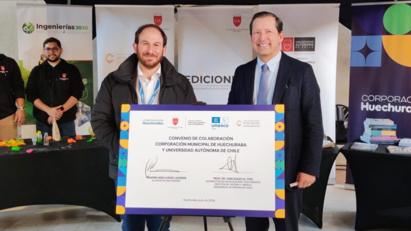 Universidad Autónoma de Chile y Municipalidad de Huechuraba firman acuerdo para acercar la ciencia a la comunidad