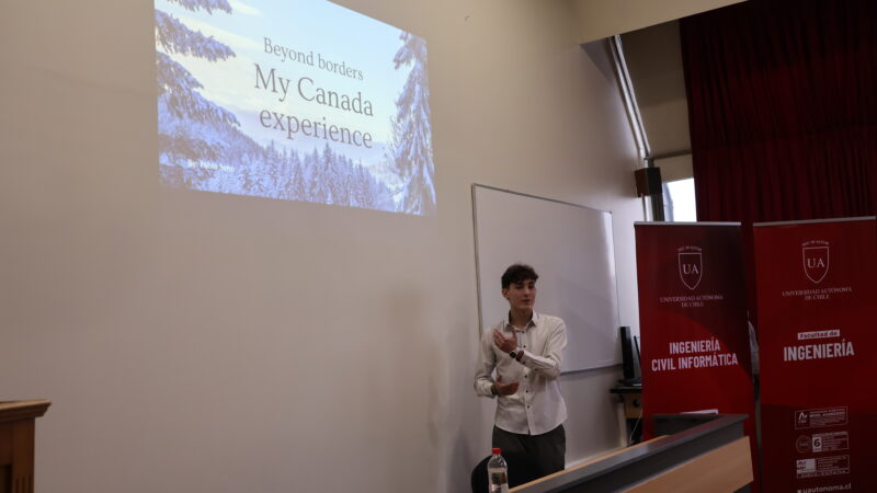 Estudiante de Ingeniería Civil Informática comparte experiencia internacional y motiva a sus pares a postular a oportunidades globales