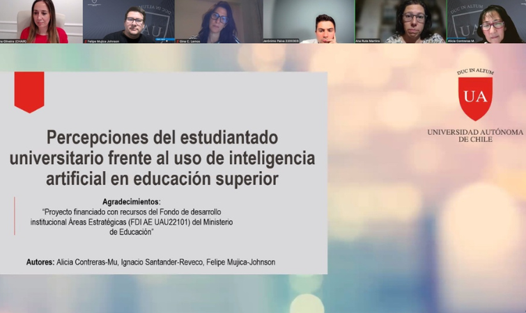 Académicos de la U. Autónoma exponen investigación sobre inteligencia artificial en educación superior en congreso internacional