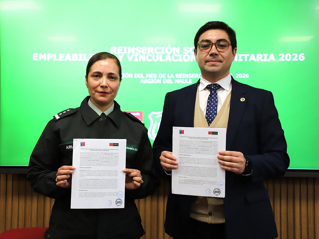 Universidad Autónoma y Gendarmería sellan alianza para fortalecer la reinserción laboral en el Maule