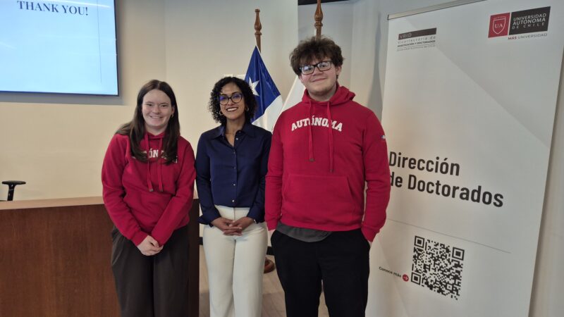 Estudiantes estadounidenses realizan pasantía en el Doctorado de Ciencias Aplicadas de la Universidad Autónoma de Chile