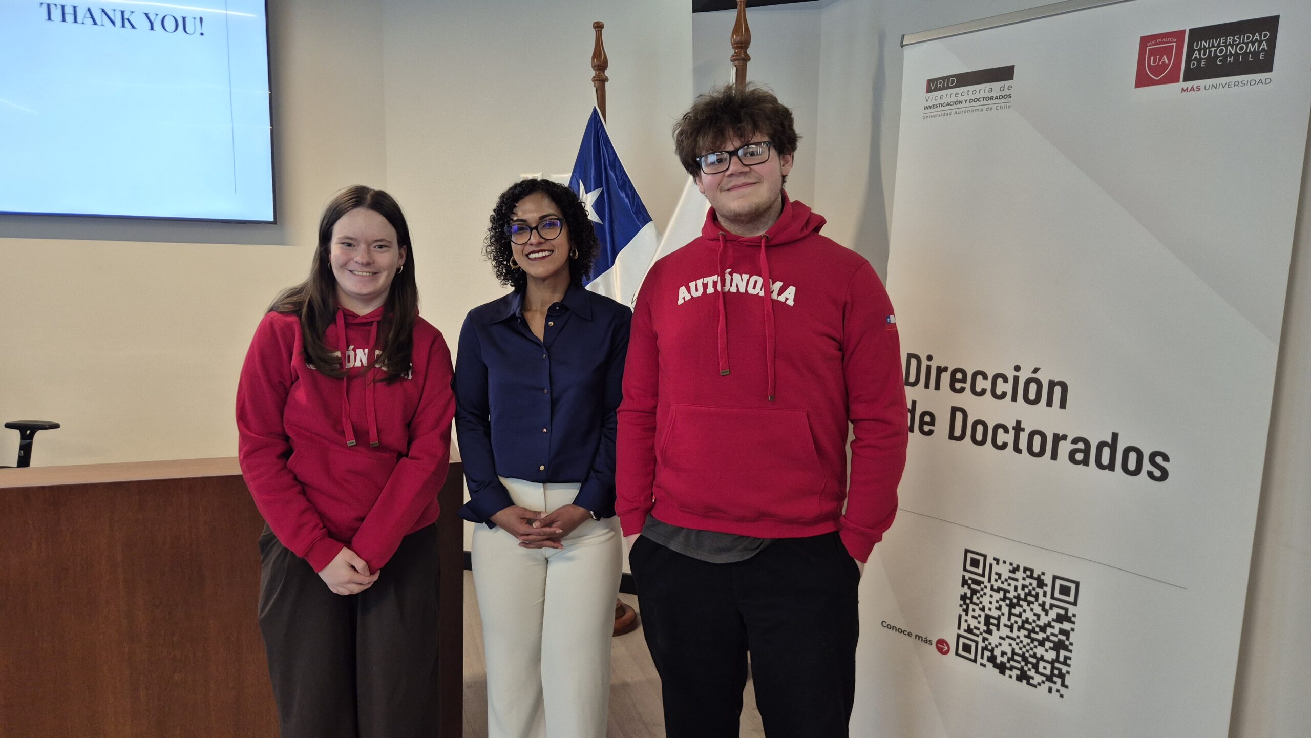 Estudiantes estadounidenses realizan pasantía en el Doctorado de Ciencias Aplicadas de la Universidad Autónoma de Chile