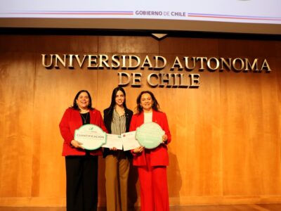 Universidad Autónoma de Chile fue sede de la ceremonia de Huella Chile y fue reconocida por su gestión sostenible